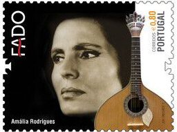 Amália Rodrigues on Portuguese postage stamp (2011)